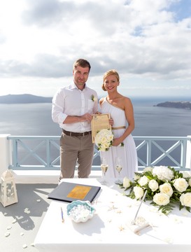 svatební balíček pro civilní svatbu na Santorini - Afrodité Silver