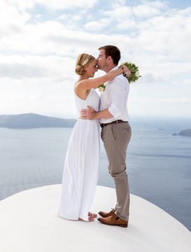 svatební balíček pro symbolickou svatbu na Santorini - Niké Silver
